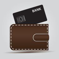 wallet and bank card eps10