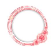 Cute Frame with Rose Flowers Vector Illustration N12