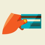 Hand holding credit card N9