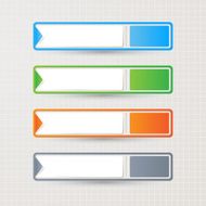 Sticker label paper colorful set vector