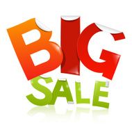 Red and Green Big Sale Sticker - Label