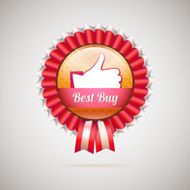 Best buy label with ribbons vector illustration