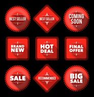 Red promotion badges