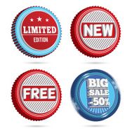 Set of promotion badges