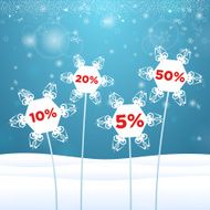 Snowflakes in the form of flowers with sale