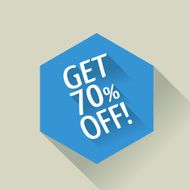 Hexagon sale button