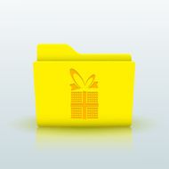 Vector yellow folder on blue background Eps10 N27