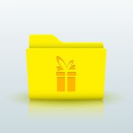 Vector yellow folder on blue background Eps10 N29
