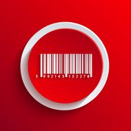 Vector red circle icon Eps10 N14