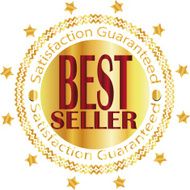 vector gold red sign label best seller