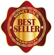 vector gold red sign label best seller N2