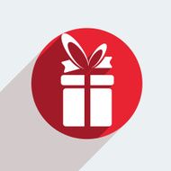 Vector red circle icon on gray background Eps10 N29