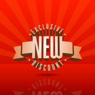 Red 3D vector text of sale discount price offer N25
