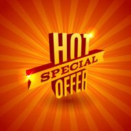 Red 3D vector text of sale discount price offer N35