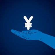 yen currency in hand