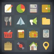 Flat icons set 4 N4