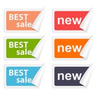 Vector best selling label on square sticker