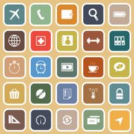 Application flat icons on orange background Set 2