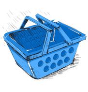 Supermarket food basket