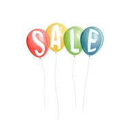 vector colorful balloons wording sale