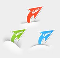 New labels Arrow design elements