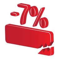 Minus seven per cent (red)