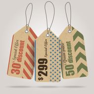 Hanging vintage Style sale tags