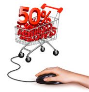 Hand and shopping cart