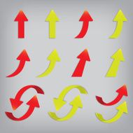 vector popular arrow sticker set pack isolated N2