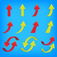 vector popular arrow sticker set pack isolated N3