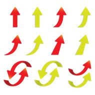 vector popular arrow sticker set pack isolated N4
