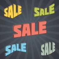 Retro Sales Labels Set