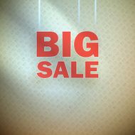 Big sale over blue green background