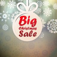 Christmas Big Sale template with copy space N4