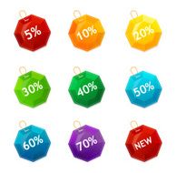 Sale labels crystal