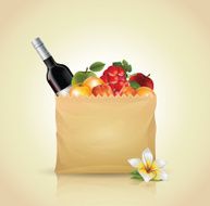 Paper Bag With Fruit