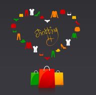 Vector shopping background N2