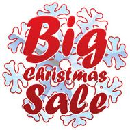 Christmas sales with snowflake