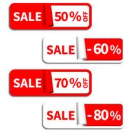 Set of Sale Label Sticker