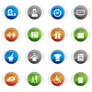 Glossy Buttons - Hotel icons N2