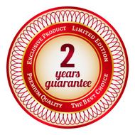 Label on 2 year guarantee