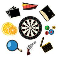 Travel and games icons