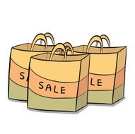 Three paper bags