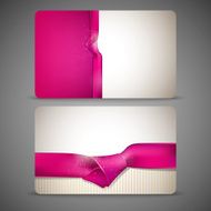 gift cards with pink ribbons