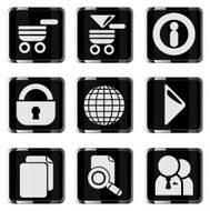 web site vector icon set N4