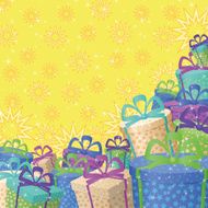 Holiday gift boxes background N5
