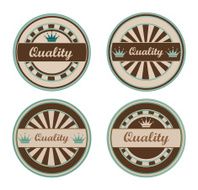 Vector retro quality labels