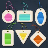 Set of color bubbles stickers labels tags