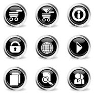web site vector icon set N6