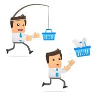 Set Of Funny Cartoon Manager N25
